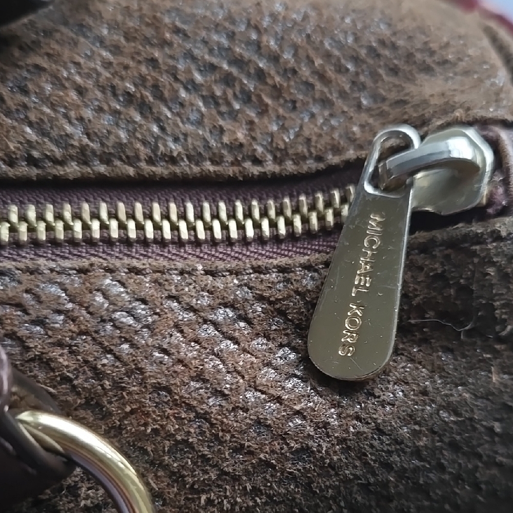 Michael Kors Brown Suede Leather Python Embrossed… - image 5